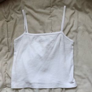 White cropped tank top